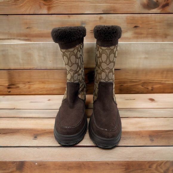 Coach Women's Sherman Signature Cold Weather Boots Size 8 B - Picture 5 of 15